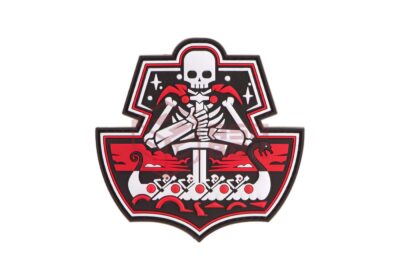 JTG Ghost Ship Skull Rubber Patch Multicolor