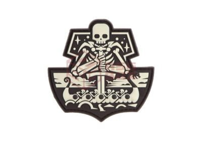 JTG Ghost Ship Skull Rubber Patch Glow