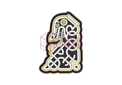 JTG Northman Tribal Dragon Ship Head Rubber Patch Multicolor