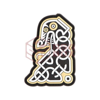 JTG Northman Tribal Dragon Ship Head Rubber Patch Multicolor