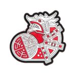 JTG Viking Dragon Ship Head Rubber Patch Multicolor