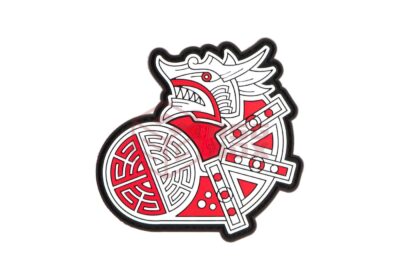 JTG Viking Dragon Ship Head Rubber Patch Multicolor