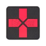 JTG Big Red Cross Medic Rubber Patch Blackmedic