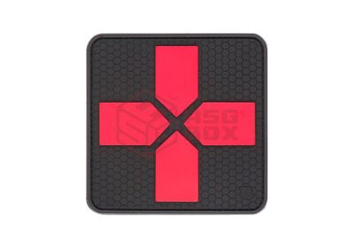 JTG Big Red Cross Medic Rubber Patch Blackmedic