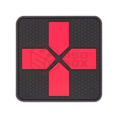 JTG Big Red Cross Medic Rubber Patch Blackmedic