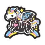 JTG Skeleton Unicorn Rubber Patch Multicolor