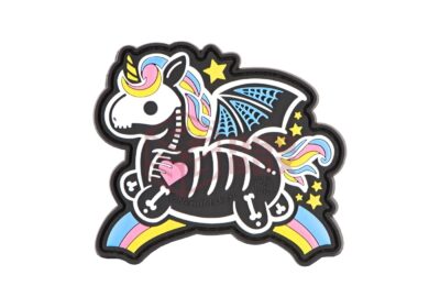 JTG Skeleton Unicorn Rubber Patch Multicolor