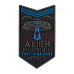 JTG Alien Invasion X-Files Patch Blue