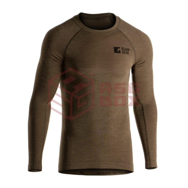 Clawgear Merino Seamless Shirt LS Stonegrey Olive S
