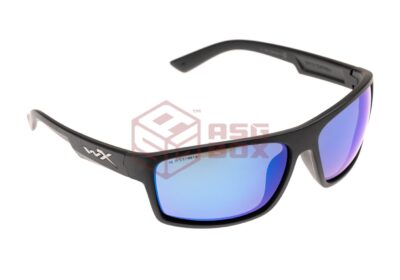 Wiley X WX Peak Captivate Polarized Blue Mirror Black