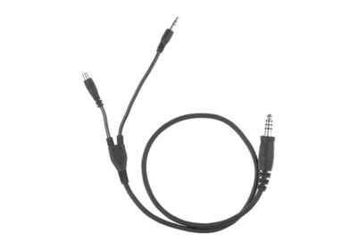 Earmor Y-Shaped Cable 3.5mm Jack / 2.5mm Female Jack / U-174 Male Jack for M31 Plus Black - obrazek 2