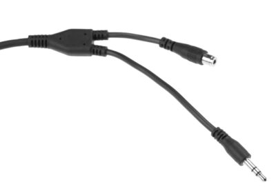 Earmor Y-Shaped Cable 3.5mm Jack / 2.5mm Female Jack / U-174 Male Jack for M31 Plus Black - obrazek 3