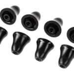 Earmor Replacement Tapered Foam Earplugs For M20T Pro / M200T / P20 / P21 Size S Black