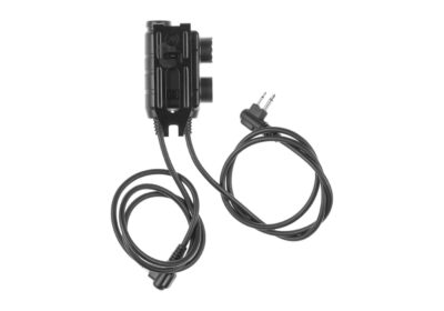 Earmor M56 Dual Comm Tactical PTT for 2x Motorola Two Pin Black - obrazek 2