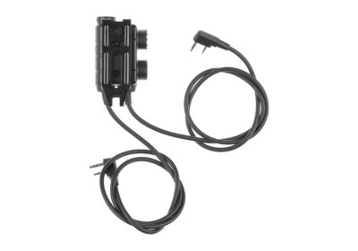 Earmor M56 Dual Comm Tactical PTT for 2x Kenwood Black - obrazek 2