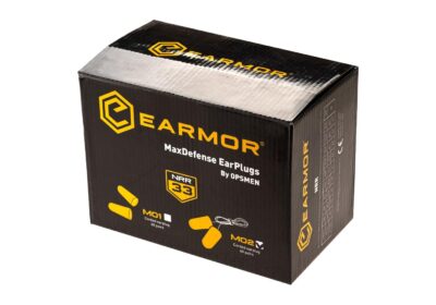 Earmor MaxDefense Cord Ear Plugs NRR33 60 Pairs Box Yellow - obrazek 5