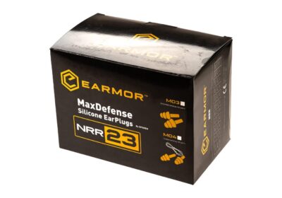 Earmor MaxDefense Silicone Ear Plugs NRR23 100 Pairs Box Yellow - obrazek 5