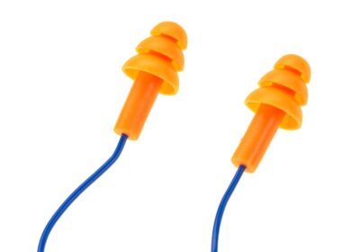 Earmor MaxDefense Silicone Cord Ear Plugs NRR28 100 Pairs Box Orange - obrazek 2