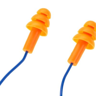 Alternative view of Earmor MaxDefense Silicone Cord Ear Plugs NRR28 100 Pairs Box Orange