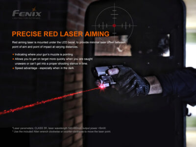 FENIX GL22 TACTICAL LIGHT WITH RED LASER SIGHT - obrazek 3