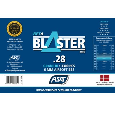 ASG BETA Blaster BBs 0,28g, 3300 BBs - White OD-A-ASG375 asgbox.pl ASG BETA Blaster BBs 0,28g, 3300 BBs - White OD-A-ASG375 asgbox.pl