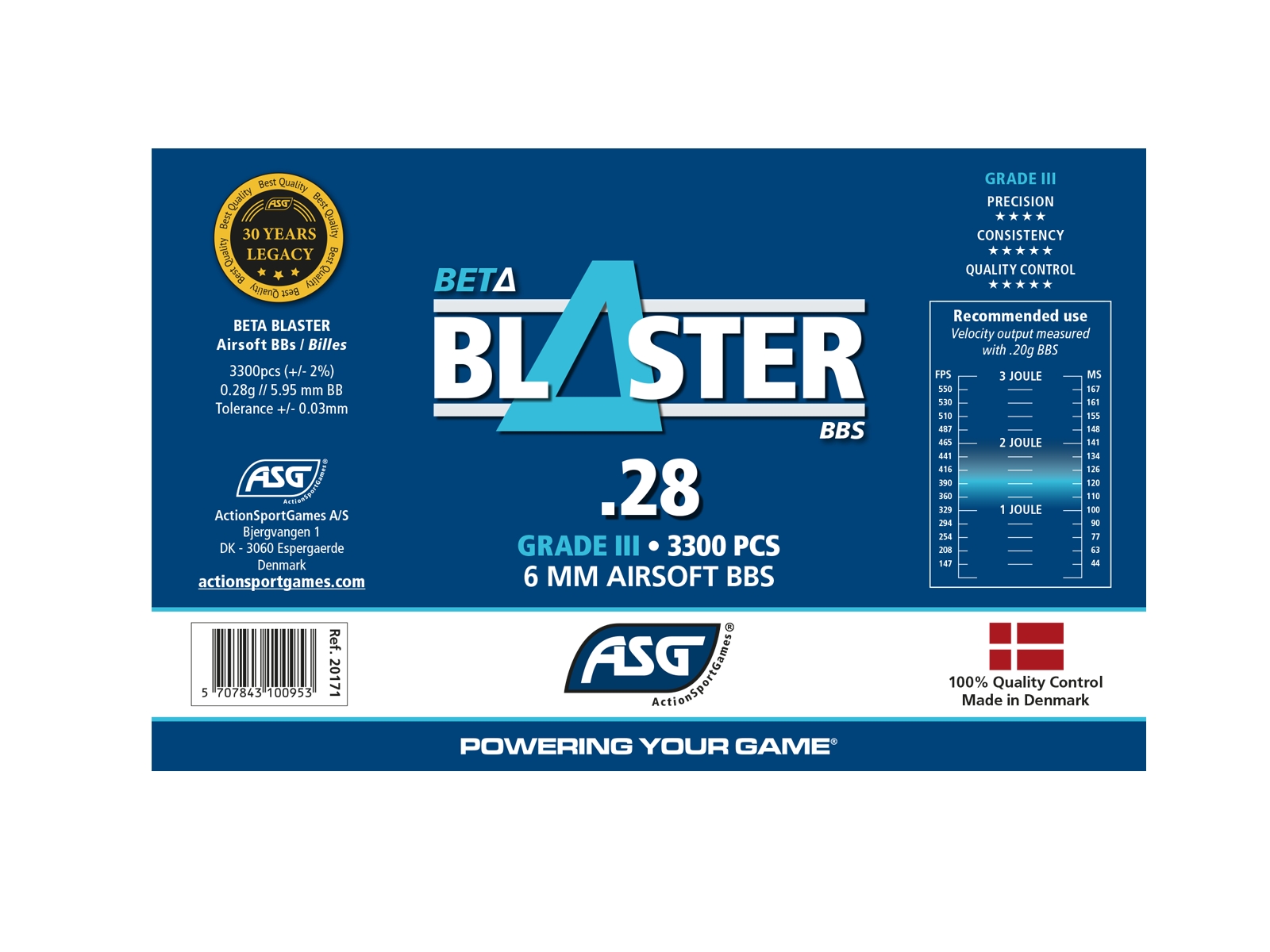 ASG BETA Blaster BBs 0,28g, 3300 BBs - White OD-A-ASG375 asgbox.pl ASG BETA Blaster BBs 0,28g, 3300 BBs - White - obrazek 3