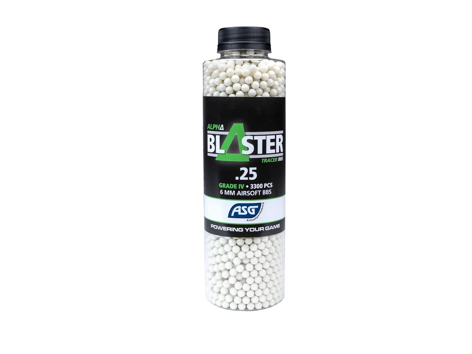 ASG BBs ALPHA Blaster Tracer 0,25g, 3300 BBs - Green OD-A-ASG374 asgbox.pl ASG BBs ALPHA Blaster Tracer 0,25g, 3300 BBs - Green