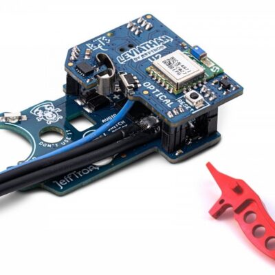 JeffTron LEVIATHAN V2 Optical (rear wired)  plus  CNC CURVED Trigger - Red