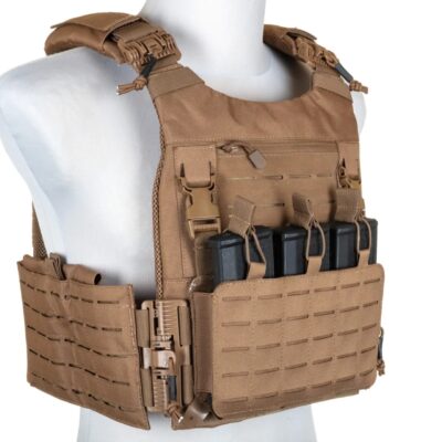 Alternative view of SATAC Tactical QR Plate Carrier - Tan