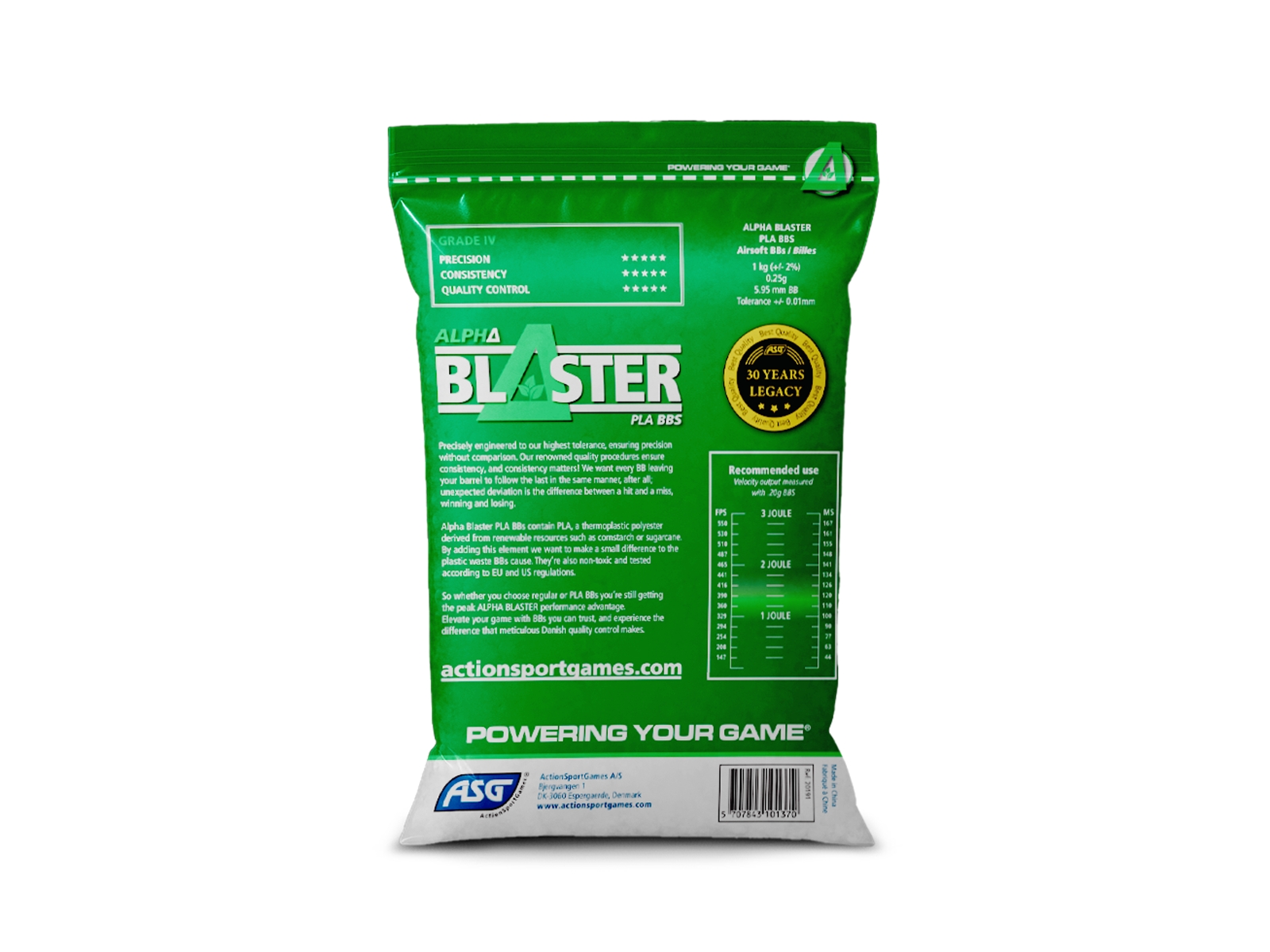 ASG BIO BBs ALPHA Blaster PLA 0,25g, 4000 BBs - White OD-A-ASG378 asgbox.pl ASG BIO BBs ALPHA Blaster PLA 0,25g, 4000 BBs - White - obrazek 2