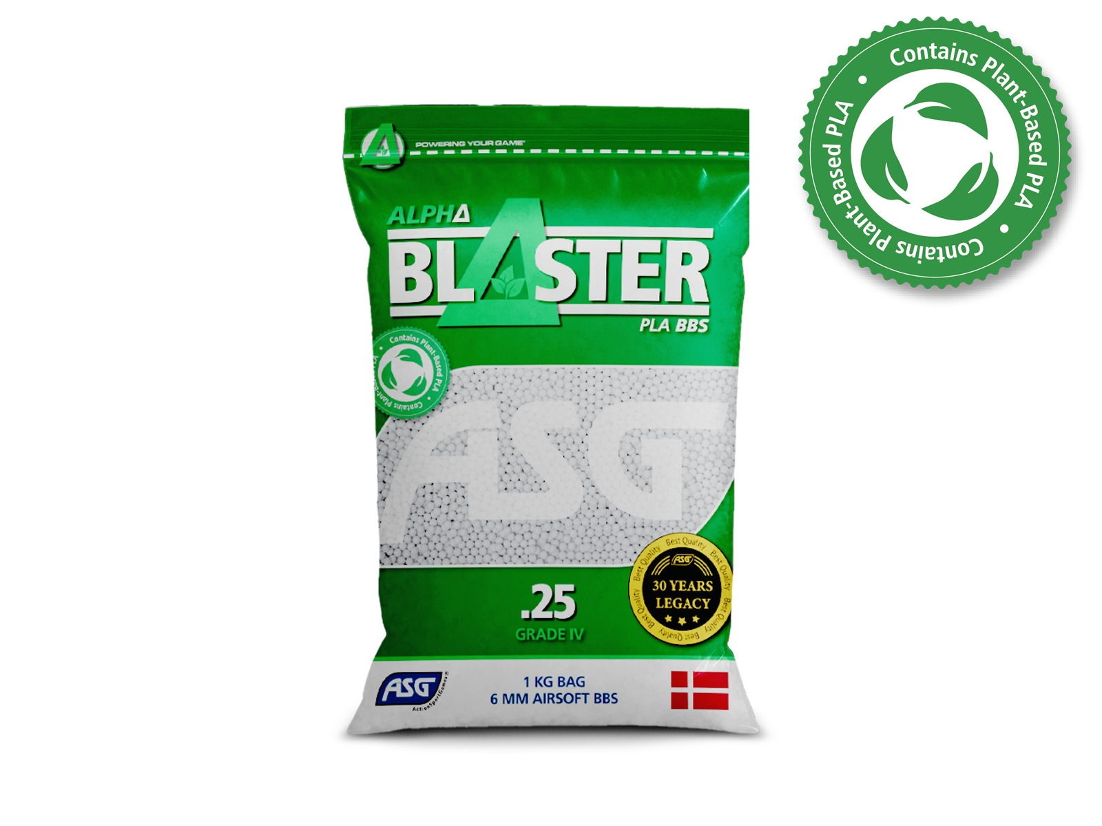 ASG BIO BBs ALPHA Blaster PLA 0,25g, 4000 BBs - White OD-A-ASG378 asgbox.pl ASG BIO BBs ALPHA Blaster PLA 0,25g, 4000 BBs - White