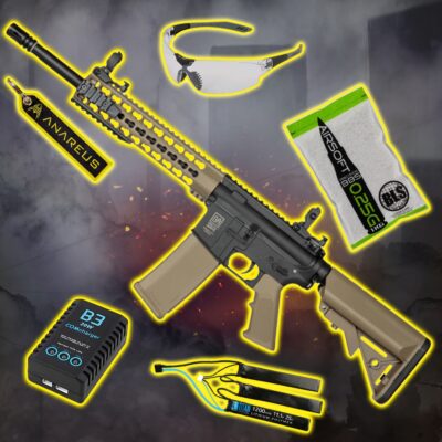 STARTER PACK Set SA M4 Keymod (SA-F02 FLEX(TM) Gen2) - Black / Tan