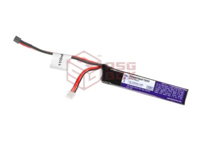 Pirate Arms LiPo 7.4V 1100mAh 20C Stock Tube Type Mini T-Plug