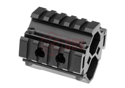 Leapers Triple Rail Shotgun Barrel Mount 5-Slot Black