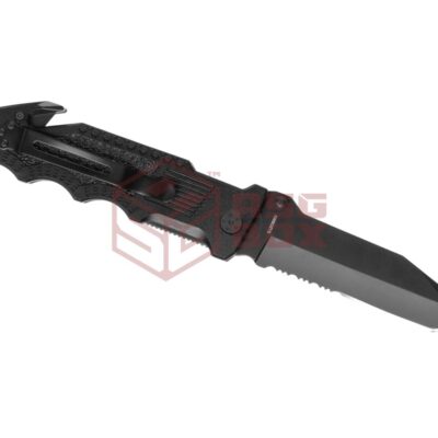 Border Guard SWBG2TS Serrated Tanto Folder Black