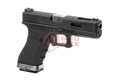 WE G-Force 17 BK Silver Barrel Metal Version GBB Black
