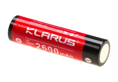 Klarus 18650 Battery 3.7V 2600mAh Black/Red