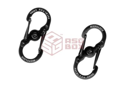 Nite Ize S-Biner Stainless Steel MicroLock 2pcs Black