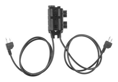Earmor M56 Dual Comm Tactical PTT for 2x Midland Black