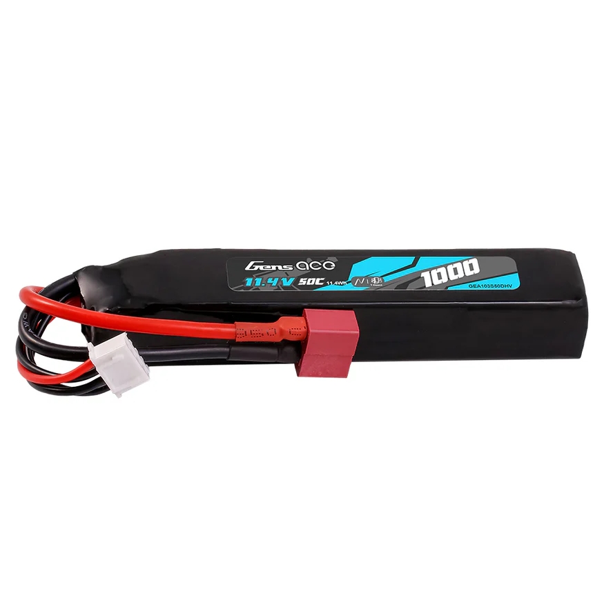 Gens ACE Li-Pol Battery HV 11.4V 1000mAh, 50C, T-Dean - Buffer Stick OD-A-GEA103S50DHV asgbox.pl Gens ACE Li-Pol Battery HV 11.4V 1000mAh, 50C, T-Dean - Buffer Stick