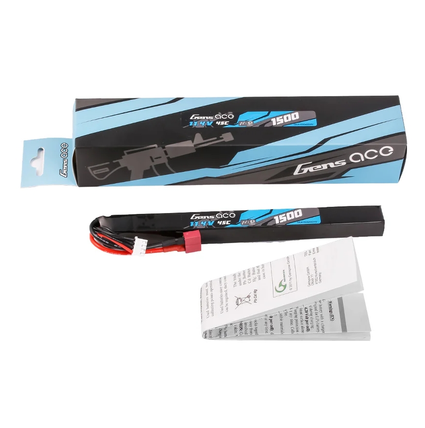 Gens ACE Li-Pol Battery HV 11.4V 1500mAh, 45C, T-Dean - Stick OD-A-GEA153S45DHV asgbox.pl Gens ACE Li-Pol Battery HV 11.4V 1500mAh, 45C, T-Dean - Stick - obrazek 5