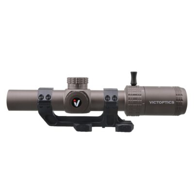 VictOptics LPVO Riflescope S6 1–6x24 plus One-Piece High Mount - Brown