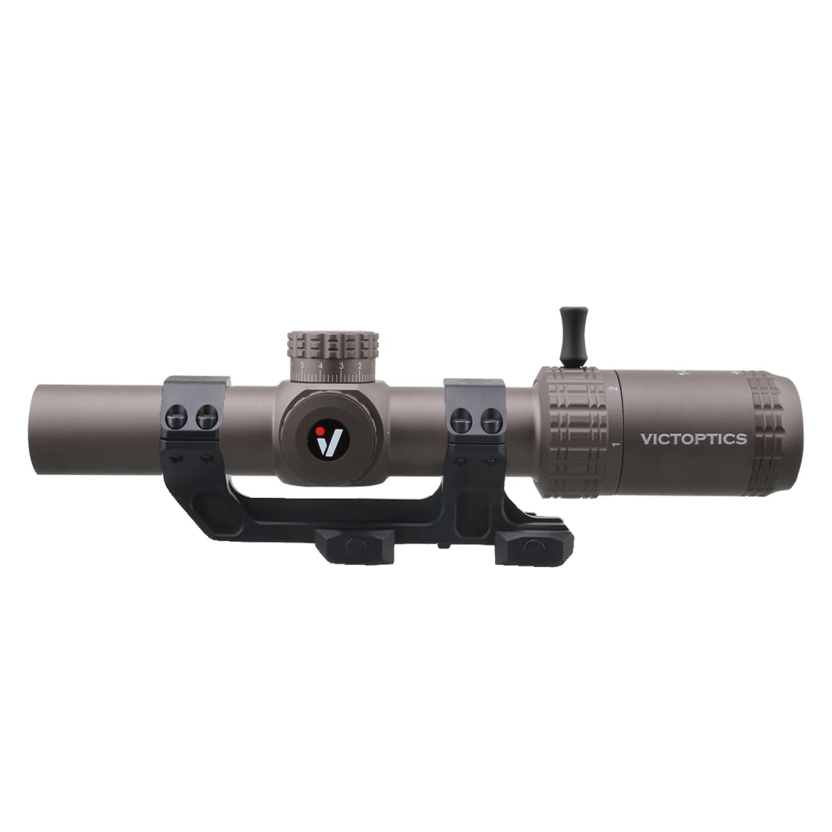 VictOptics LPVO Riflescope S6 1–6x24 plus One-Piece High Mount - Brown OD-A-OPSL123 asgbox.pl VictOptics LPVO Riflescope S6 1–6x24 plus One-Piece High Mount - Brown