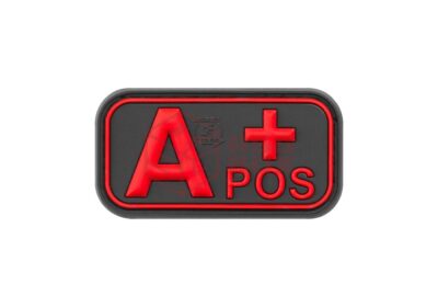 JTG Bloodtype Rubber Patch A Pos Blackmedic