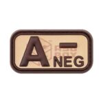 JTG Bloodtype Rubber Patch A Neg Desert