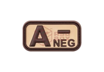 JTG Bloodtype Rubber Patch A Neg Desert