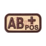 JTG Bloodtype Rubber Patch AB Pos Desert