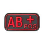 JTG Bloodtype Rubber Patch AB Pos Blackmedic