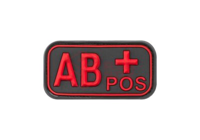 JTG Bloodtype Rubber Patch AB Pos Blackmedic