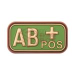 JTG Bloodtype Rubber Patch AB Pos Multicam